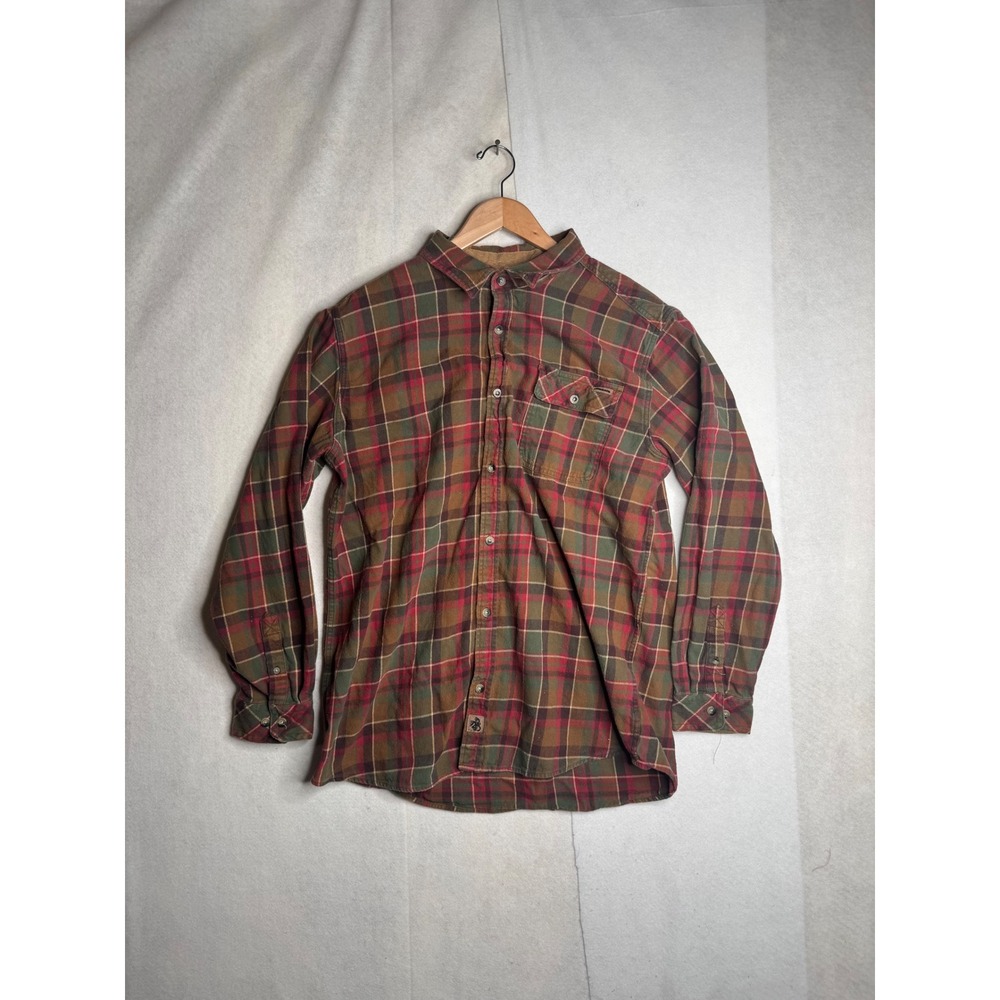 Legendary Whitetails Mens XLT Plaid Flannel Button Down‎ Shirt Green Red Brown